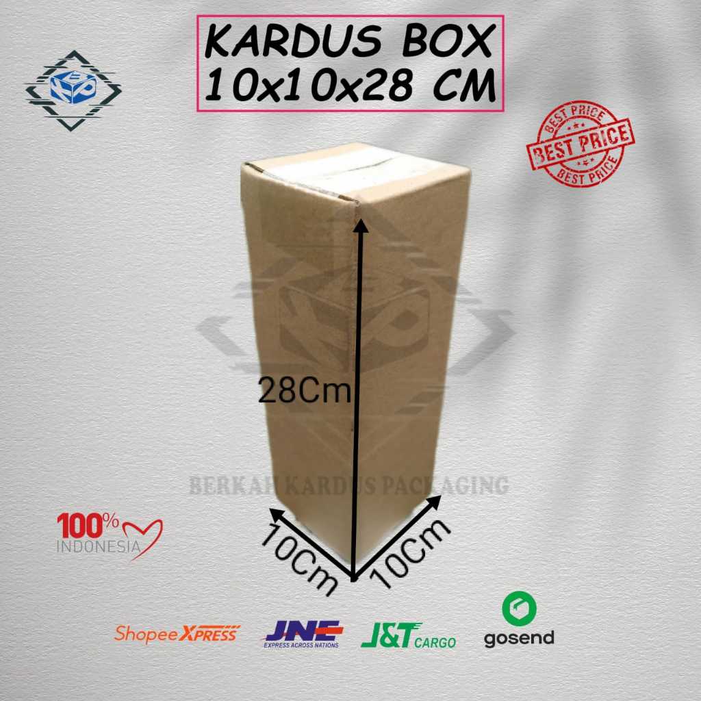 

Kardus box 10x10x28 cm single wall polos