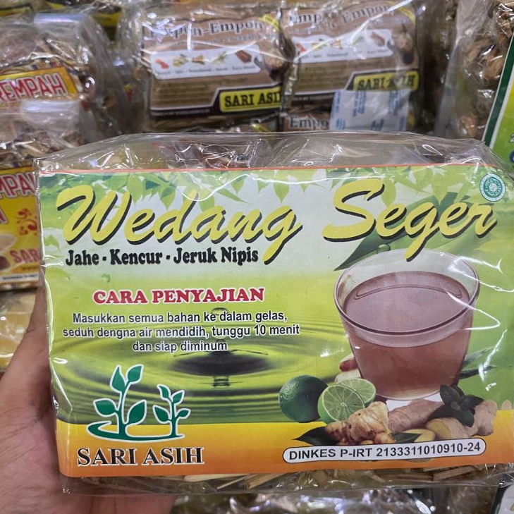 

Wedang Seger Sari Asih Original Solo 1 Pack isi 10 bks Include Gula Batu