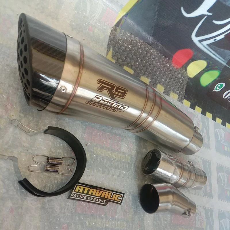 Knalpot Slencer R9 H2 Slip On ninja 250karbu ninja 250fi R25 Cbr250rr ninja mono cbr150 slip on