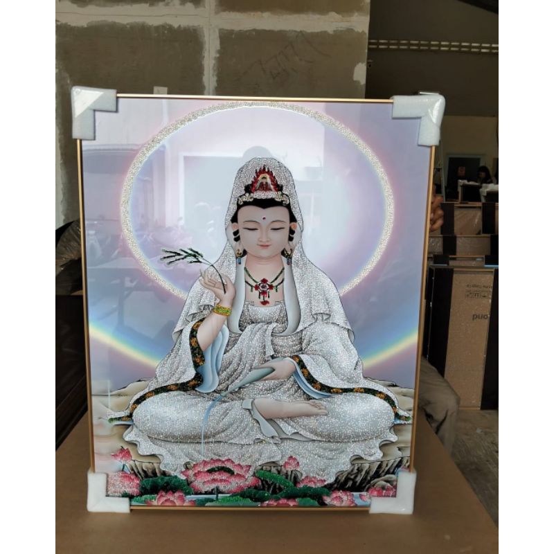lukisan Porcelain Painting 5D Diamond gambar Dewi kwan im