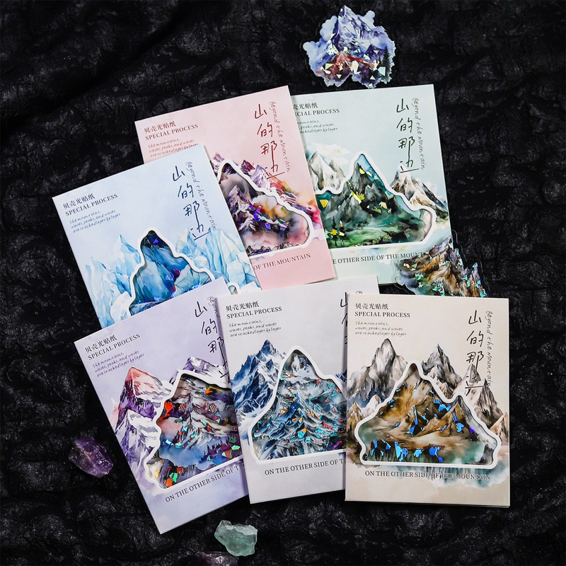 

(8CB) sticker transparan hologram puncak gunung salju es mountain peak ice snow