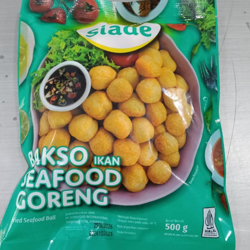 

Siade Bakso Ikan Seafood Goreng 500gr / Bakso Ikan Goreng