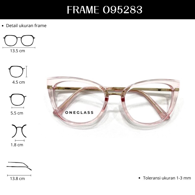 𝗢𝗻𝗲𝗴𝗹𝗮𝘀𝘀 - Frame Kacamata O95283 Perempuan