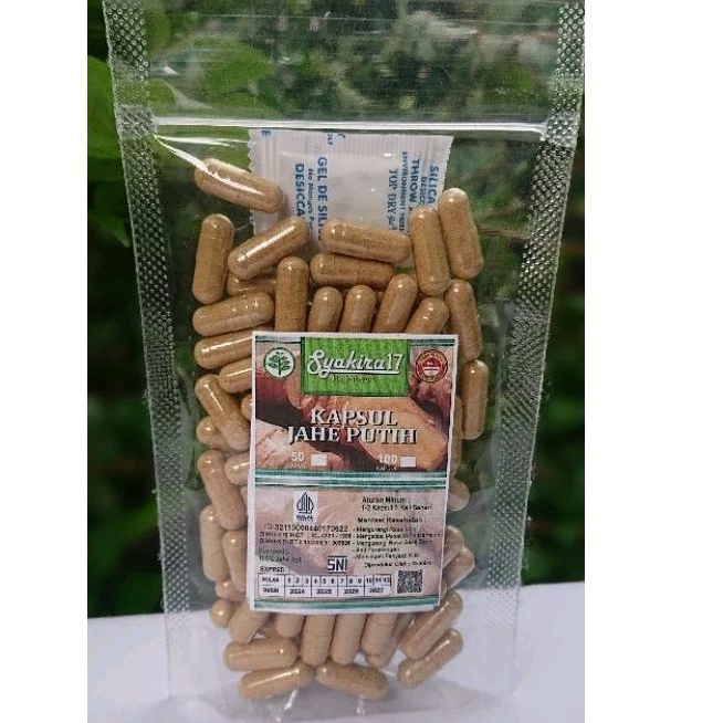 

KAPSUL HERBAL ASLI JAHE PUTIH ISI 100