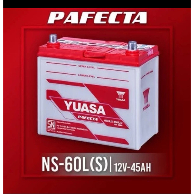 Aki Basah Yuasa Pafecta NS60LS Vios Innova 12V 45Ah 46B24LS