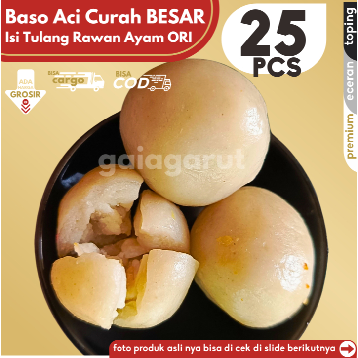 

Baso Aci CILOK BESAR 25pcs pentol isi TULANG RANGU/Rawan Ayam ORIGINAL by GG