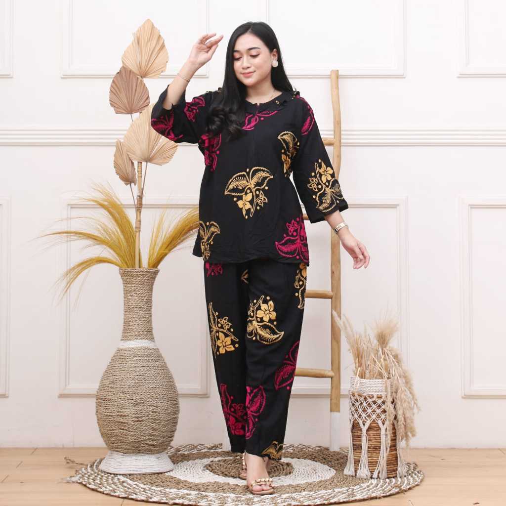 one set cp batik cap nayara dewasa (jumbo) motif sunan cp kekinian terbaru kain tebal busui frenly r