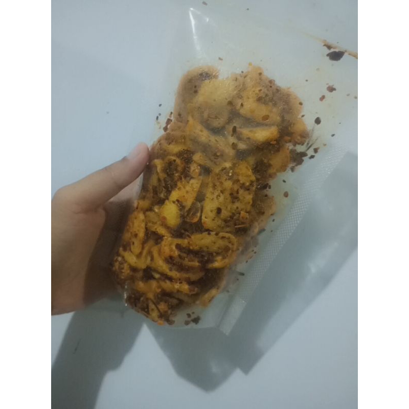 

Keripik Basreng Chili oil Pedas Kering