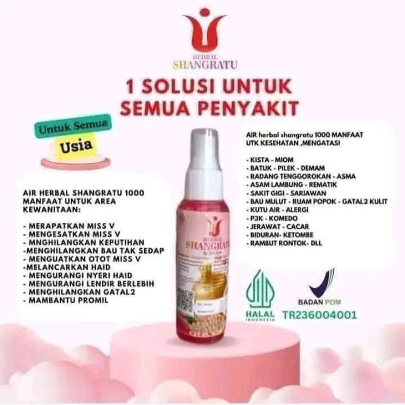 

herbal shangratu Air kesat Bpom by sari salon original