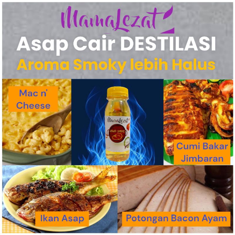 

RB MamaLezat Destill Liquid Smoky Flavor 100 gram - Bumbu Aroma BBQ/Panggang/Bakar Asap Cair