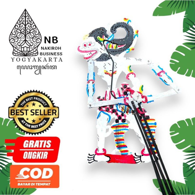 NAKIROHBUSINESS Wayang Kulit Asli ANOMAN HANOMAN Mini 30 cm