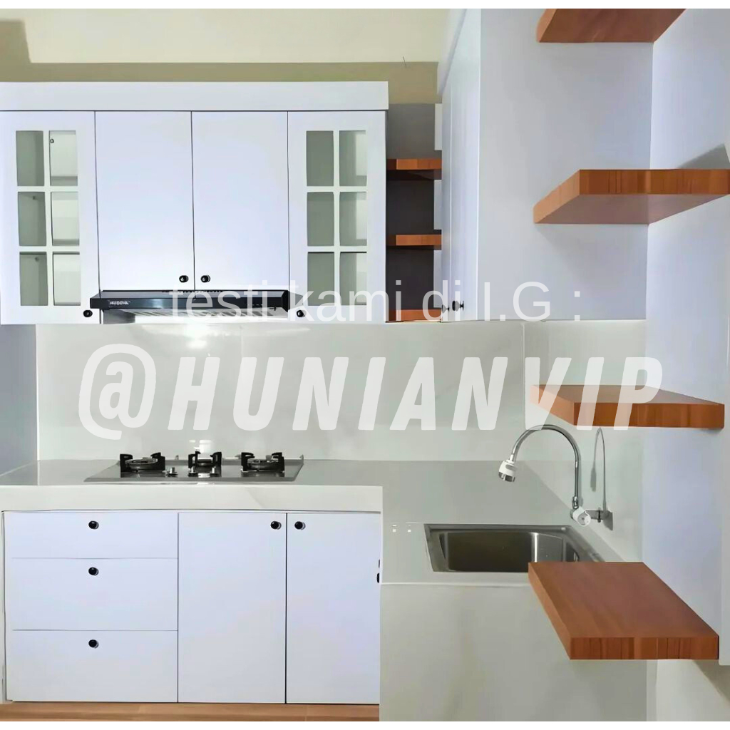 Rak dapur custom / Kitchen set full aluminium acp