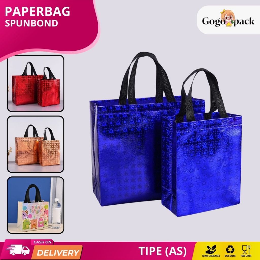 

Paperbag Spunbond / Tas Spunbond / Paperbag Warna / Tas Souvenir Hampers - AS