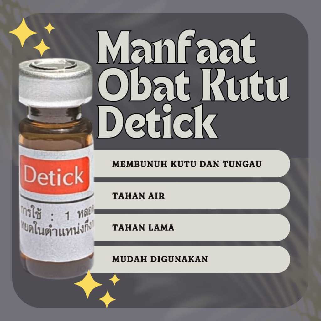 Detick Obat Kutu Kucing Anjing 1ml 2ml 3ml Detic Detick