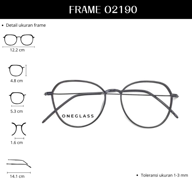 𝗢𝗻𝗲𝗴𝗹𝗮𝘀𝘀 - Frame Kacamata O2190 Unisex