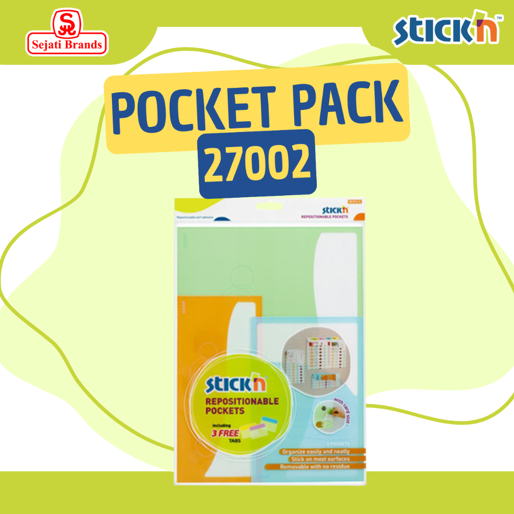 

Stick'n Repostionable Pocket Pack 27002 - Tempat Penyimpanan File