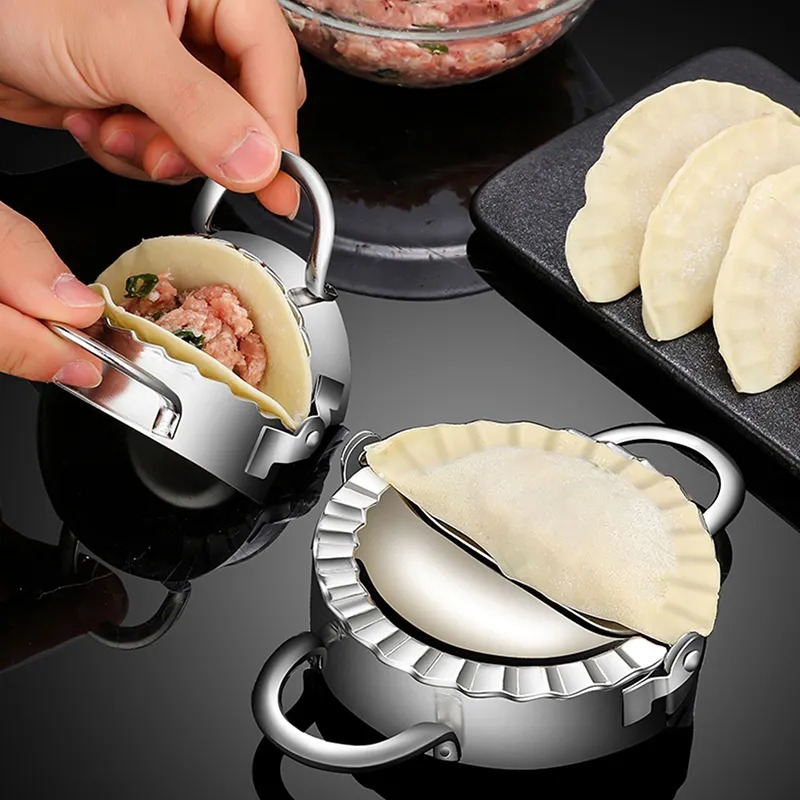 RB 2 in 1 Cetakan Bulat Cetakan Cireng Isi Ayam Suwir Cetakan Pastel Besar Stainless Premium Anti