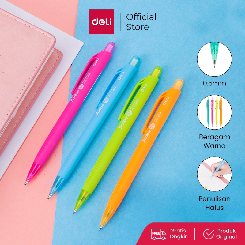 

Deli Pensil Mekanik 0.5 mm Ergonomis untuk pemakaian yang nyaman EU60200