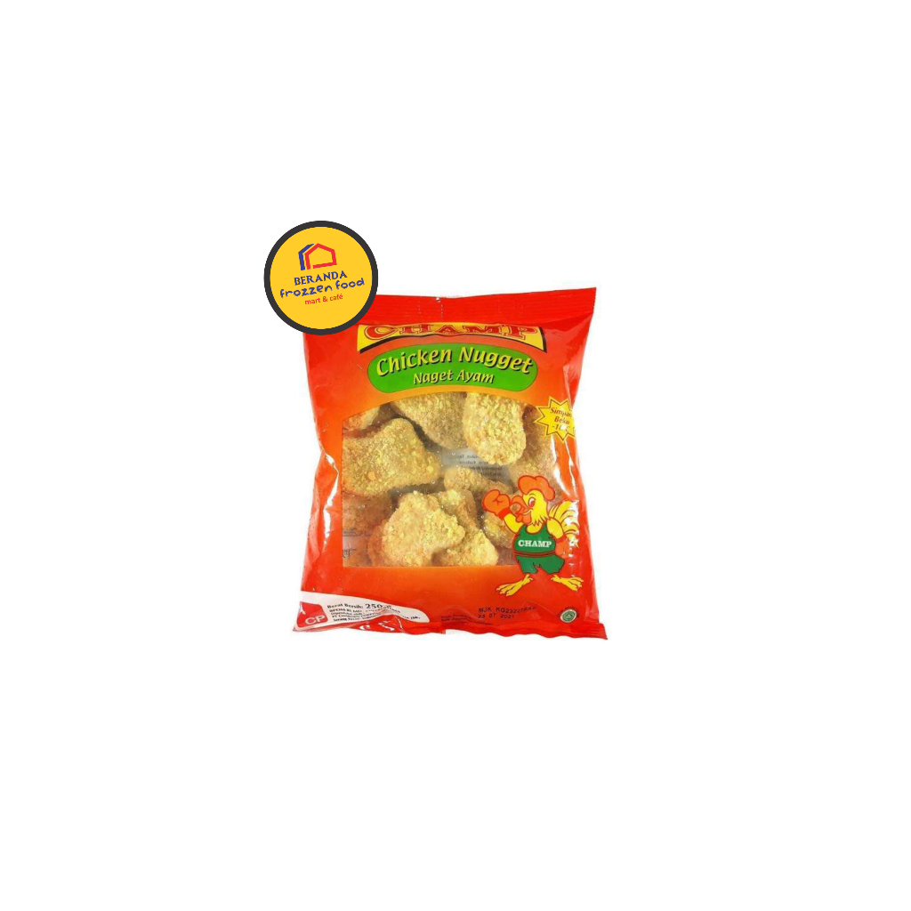 

CHAMP NUGGET 250GRAM/ COIN NUGGET/ NAGET AYAM/ MURAH