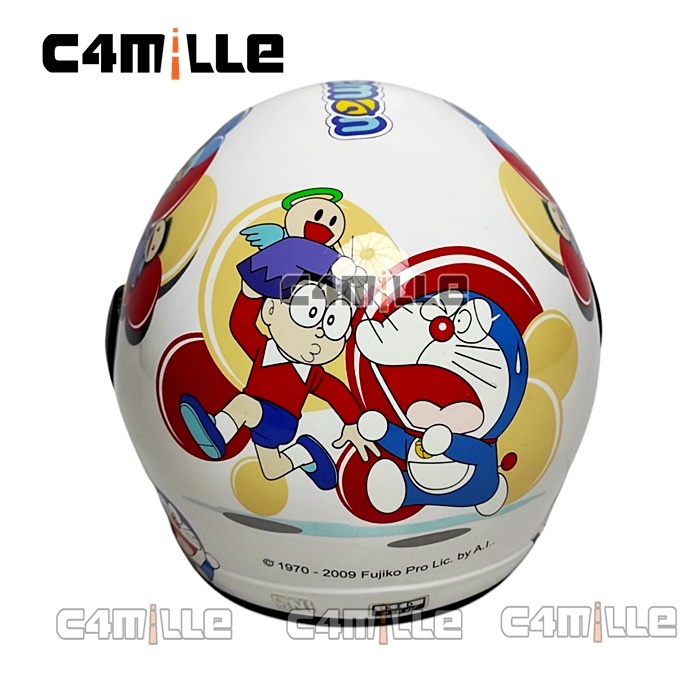 BMC TOURING KIDS DORAEMON NOBITA WHITE RED HELM ANAK