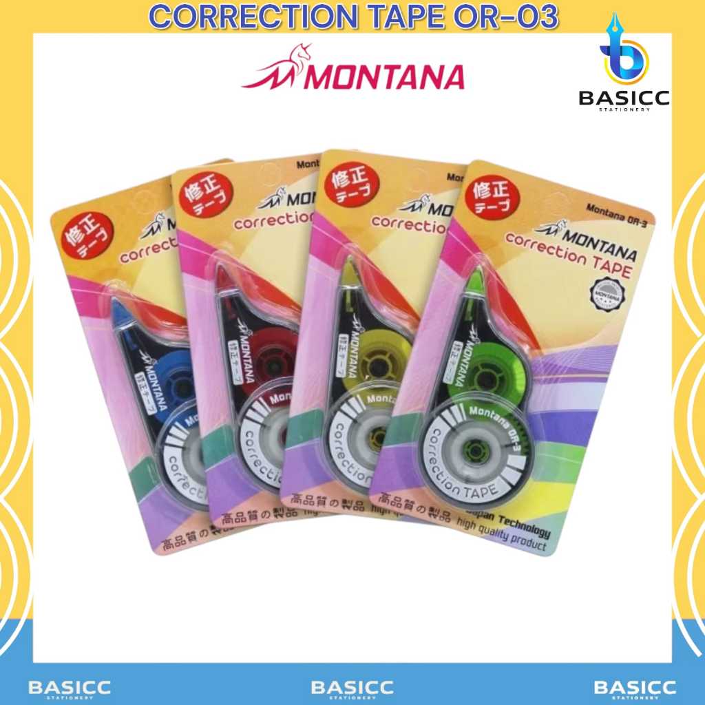 

Montana Correction Tape Pita Koreksi OR-3 @1 Pcs