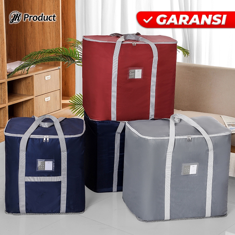 Tas Travel Kotak Besar Jumbo Tenteng Tas Tempat Penyimpanan Baju Pakaian Selimut Mudik Waterproof