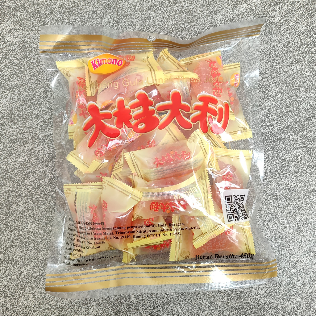 

KIMONO ORANGE JELLY KEMASAN 450gr/PERMEN JELLY RASA JERUK