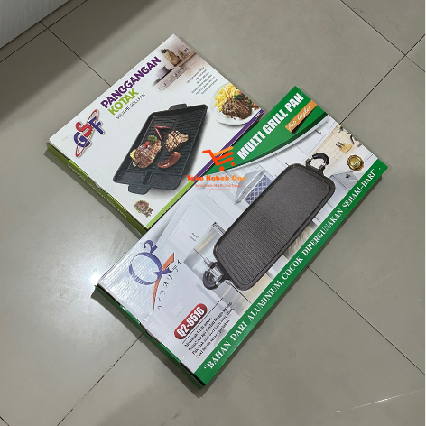 Multi Grill Pan Ukuran 60 Cm Anti Lengket Panggangan Panjang Teflon BBQ Bakaran Daging Sosis
