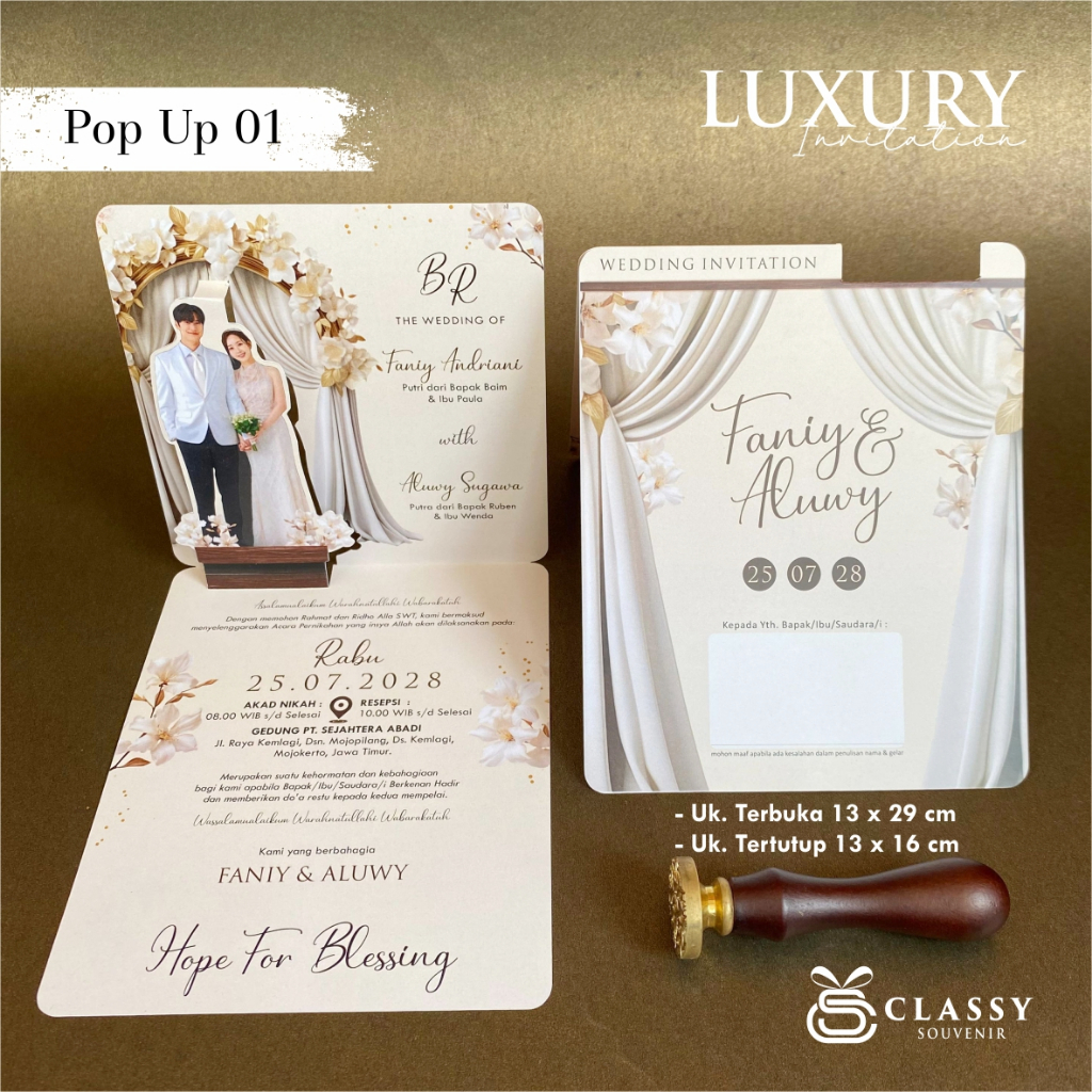 UNDANGAN PERNIKAHAN UNIK AESTHETIC- WEDDING INVITATION POP UP 3D