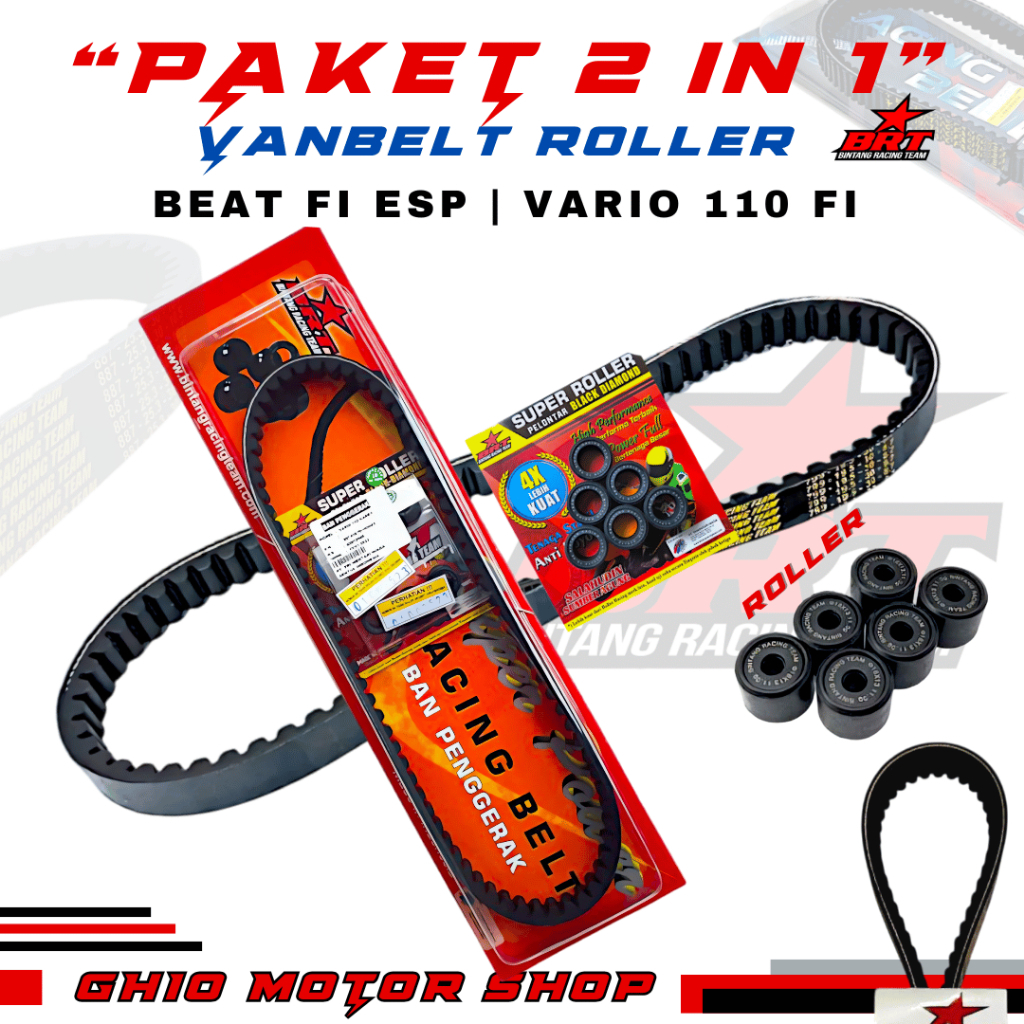 V Belt Vanbelt & Roller BRT Beat Fi esp Vario 110 Fi esp Scoopy Spacy Fi Beat Pop Vario karbu 110
