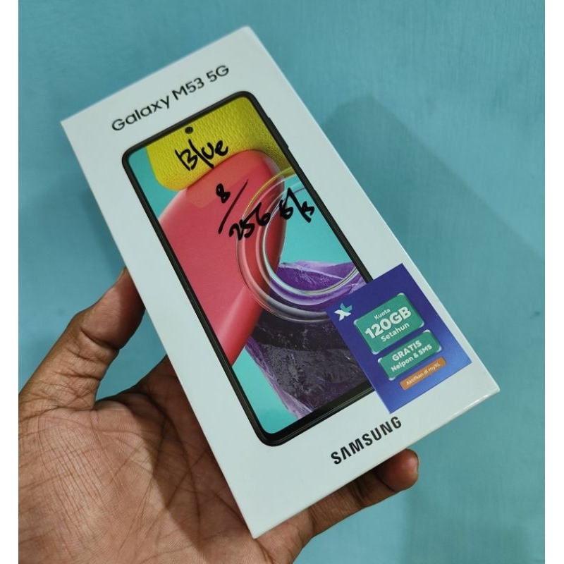 Samsung Galaxy M53 5G 8GB+256GB Blue BNIB Garansi Resmi SEIN
