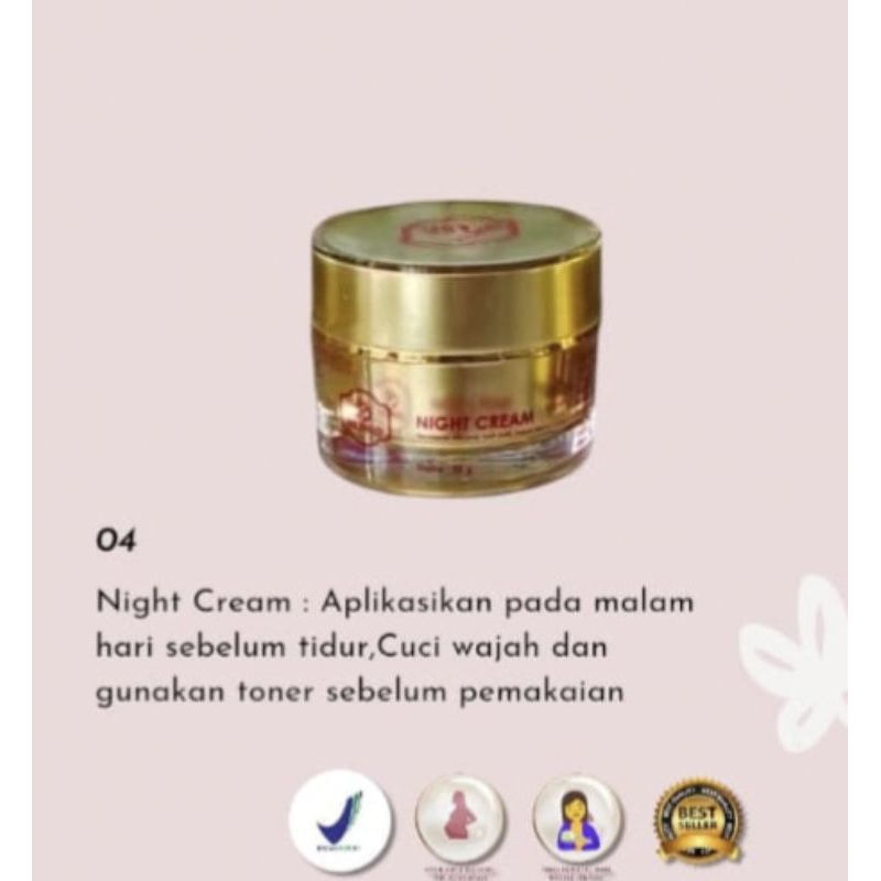 BRIGHTENING NIGHT CREAM UBC /CREAM MALAM UBC UMI BEAUTY CARE ORIGINAL BPOM