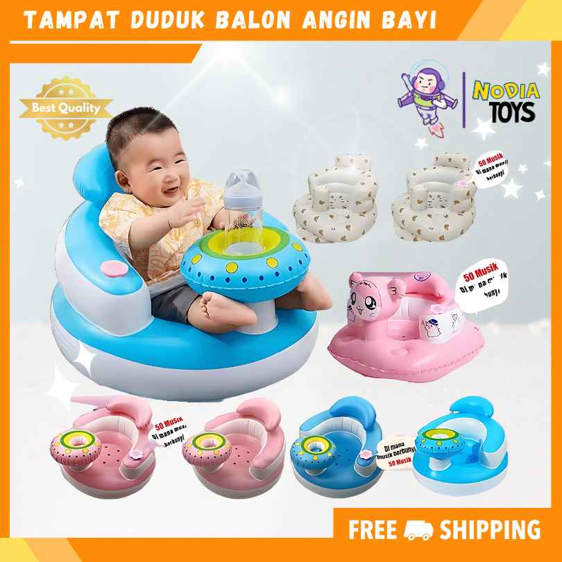 [READYYY] Nodia Toys Mainan Tempat Duduk Balon Angin Bayi Sofa Belajar Duduk Bayi Tempat duduk Bayi