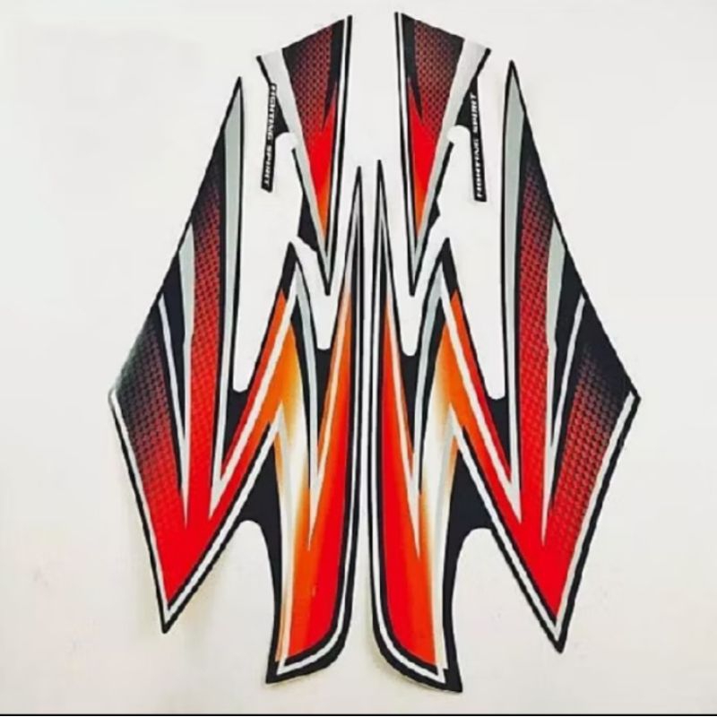 STRIPING YAMAHA RX KING 2003 ORANGE