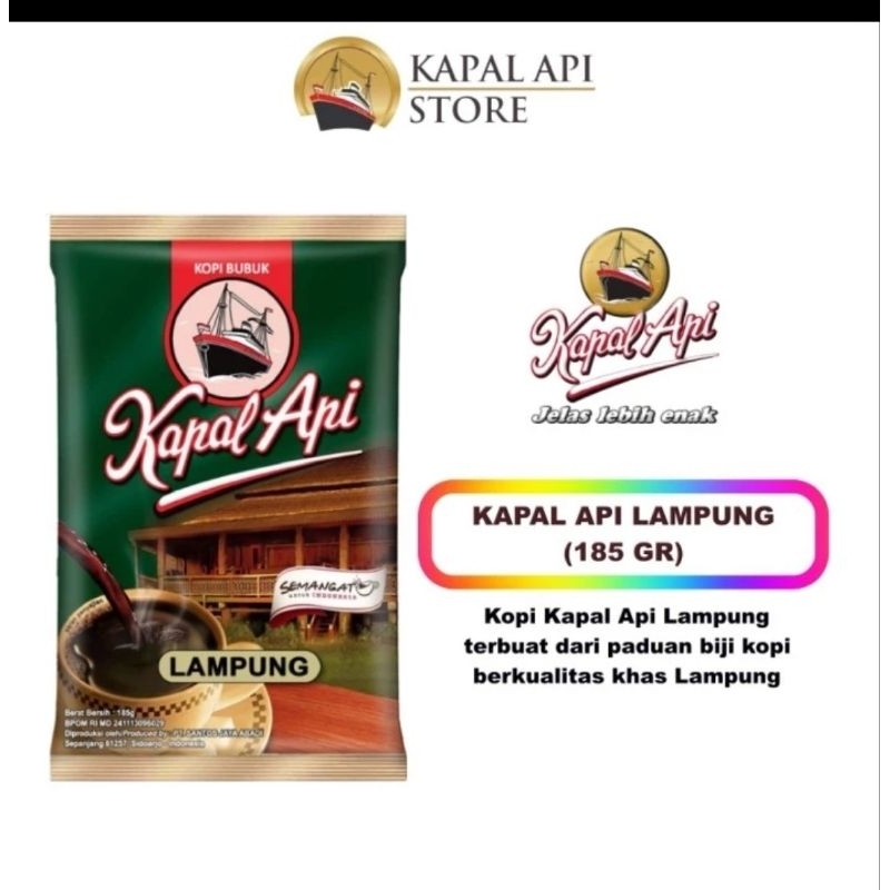 

kopi kapal api Lampung kemasan 185Gr