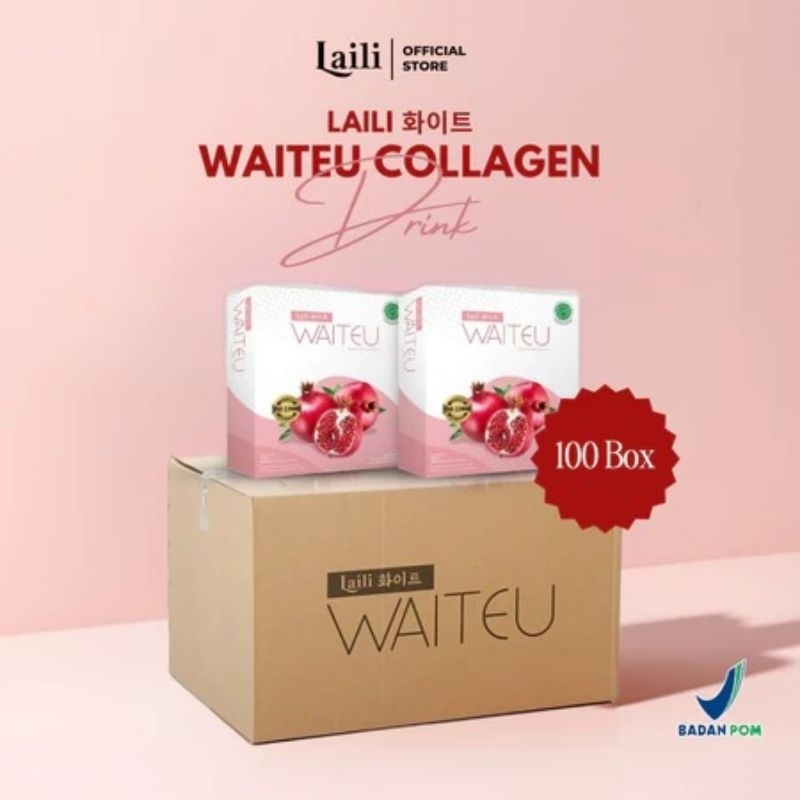 Laili Waiteu High Collagen Drink Paket 100 Box Agen - Minuman Kolagen Tinggi, 3x Lebih Murah