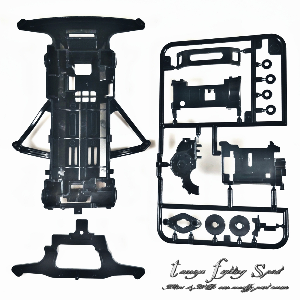 Rep Tamiya Chassis SFM/Super FM + Gear Box Black - CS101