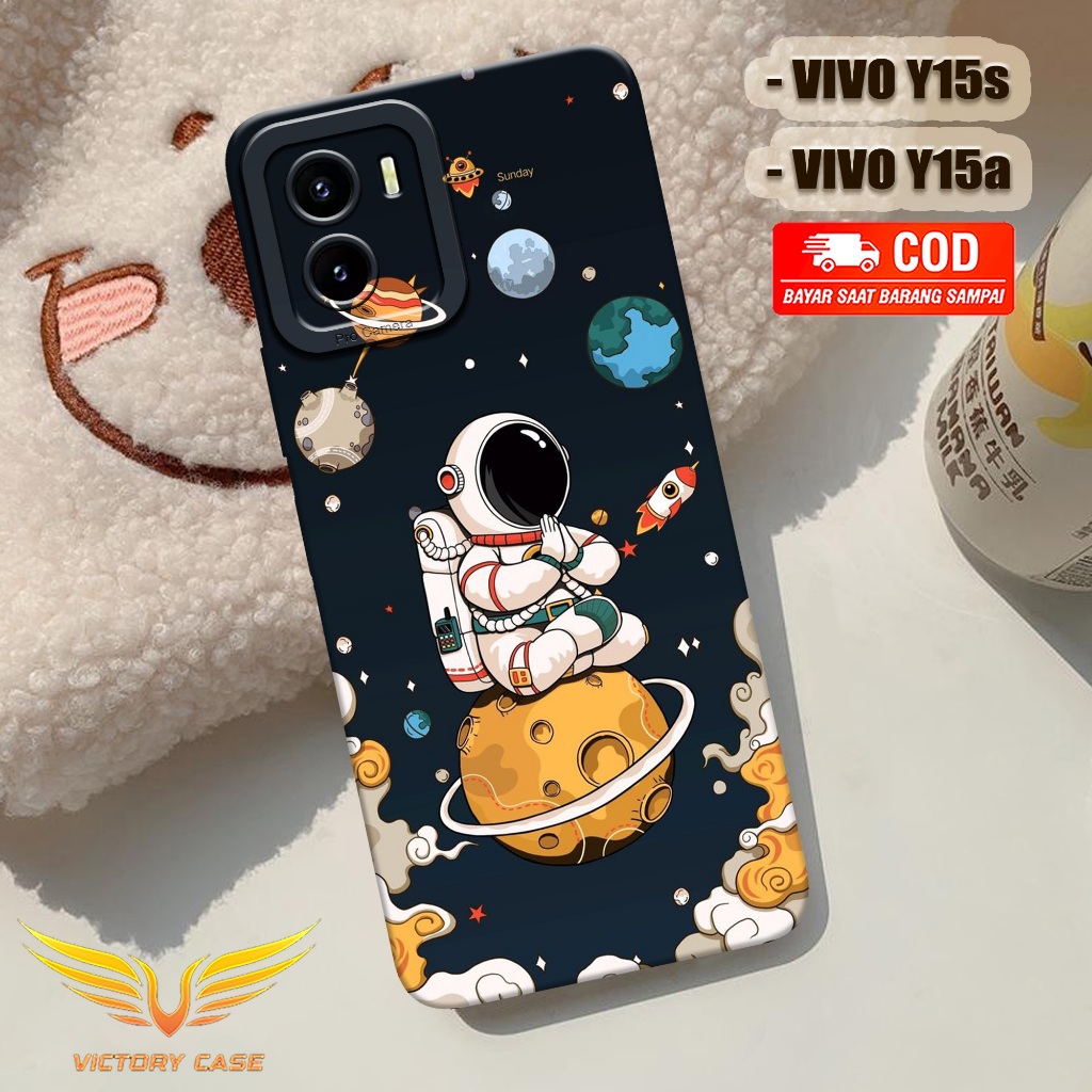 New Astronot Case - Softcase Vivo Y15s / Y15a Terbaru - Case Hp Vivo Y15s / Y15a - Casing Vivo Y15s 
