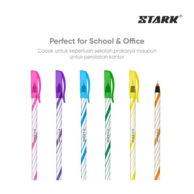 

Pulpen Ulir Kingsman Stark Bolpen Lilin Rainbow 0.5mm 1pc