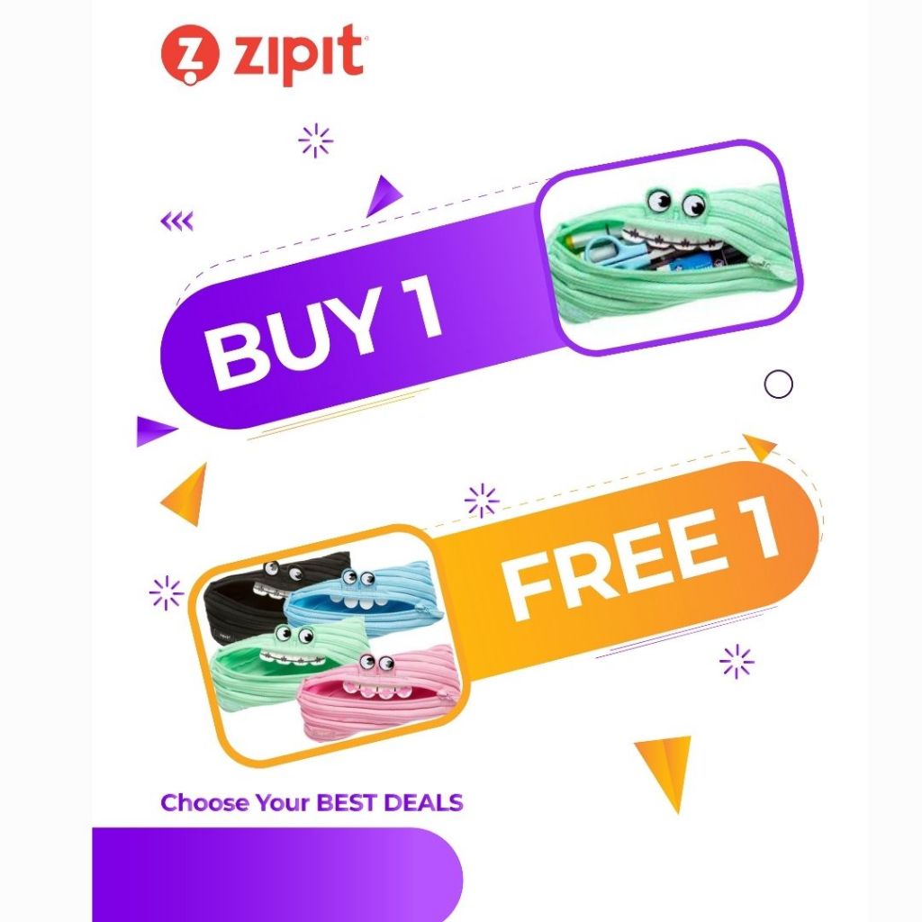 

TWIN PACK (BUY 1 GET 1 FREE) Zipit Gorge Monster Pouch - Mint