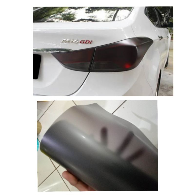 sticker skotlet stiker hybrid transparan hitam dof