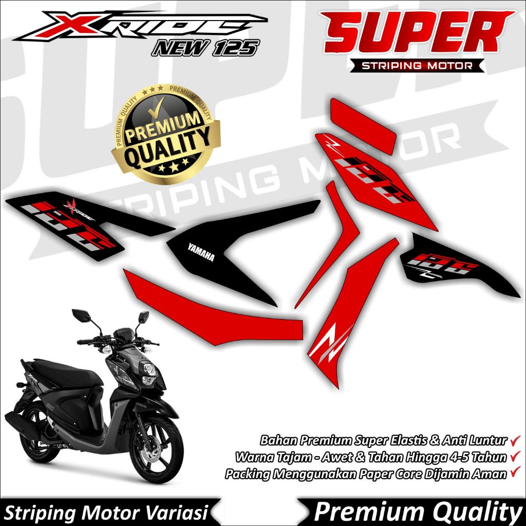 Stiker X Ride 125 Anti Luntur keren Striping X Ride 125 Striping Yamaha X Ride 125 Viet