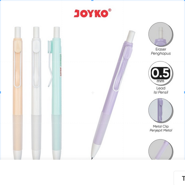 

( 1 PACK ) Mechanical Pencil Pensil Mekanik Joyko MP-54 0.5 mm 1 PACK ISI 12 BIJI