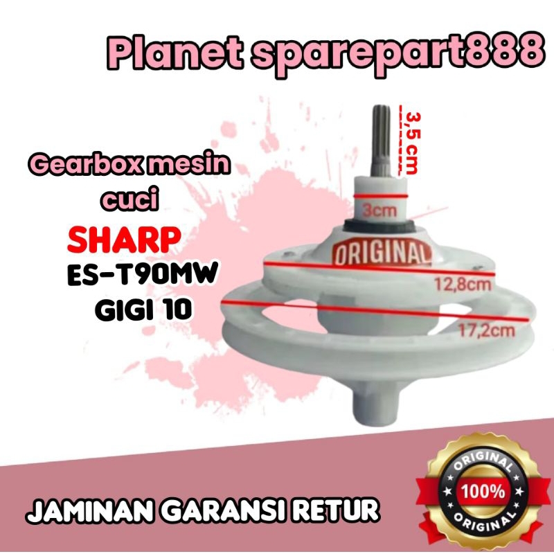 gearbox/girbok mesin cuci sharp ES-T90MW, gigi 10