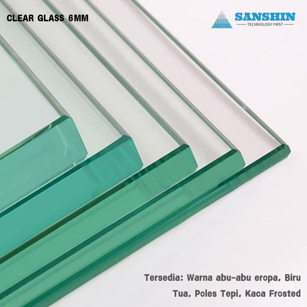 KACA BENING CLEAR 6MM GEMA Rp 20/cm² BISA TEMPERED, BISA ASAHI