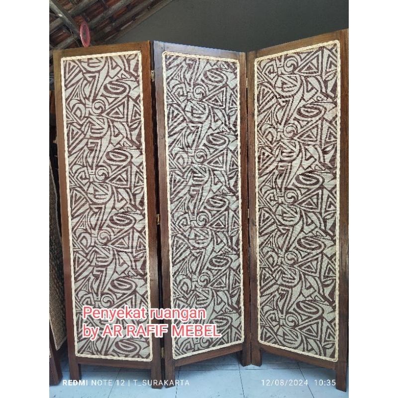 partisi rotan / sketsel rotan / sketsel / pembatas ruang / rono rotan