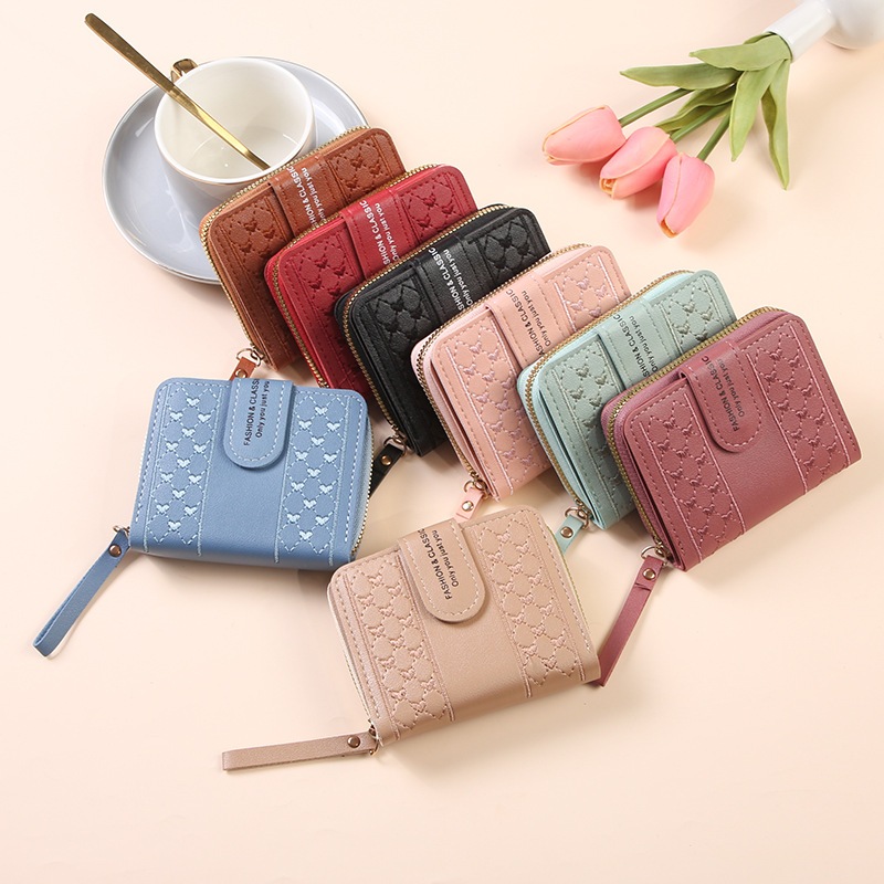 MKS Dompet Lipat Wanita Mini Fashion Korea  Dompet Wanita Dompet Lipat Dompet Korea Dompet Mini Lucu