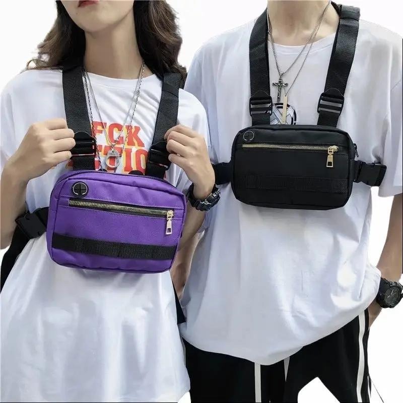 Tas Polofelix Tas Gojek Taktis Fungsional Rompi Hip Hop Modis Tas Pinggang Wanita Tas Rig Tas Dada