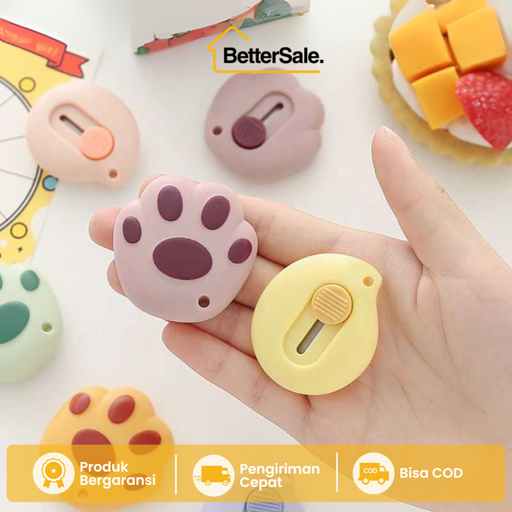 

Pisau Cutter Kecil Portable Pemotong Kertas Desain Cat Paw