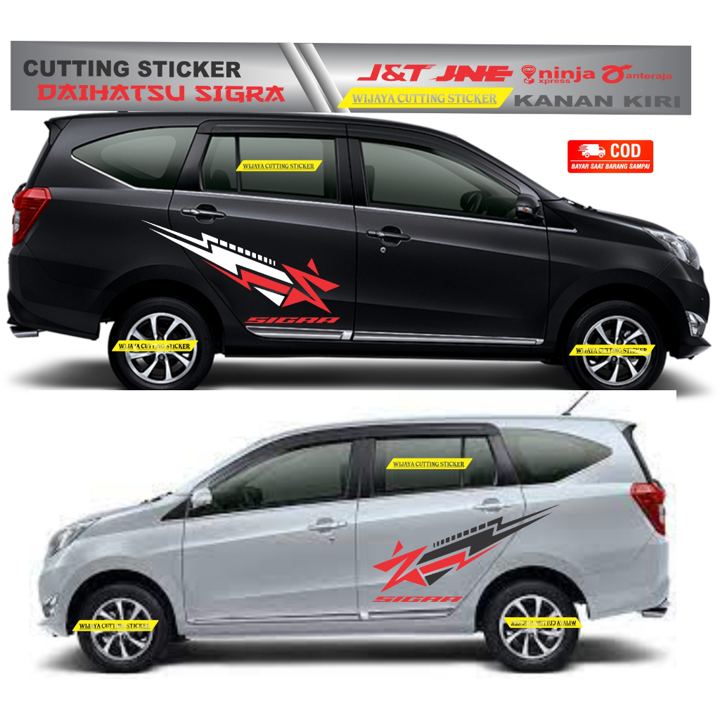 sticker variasi body samping mobil DAIHATSU SIGRA lis mobil sigra